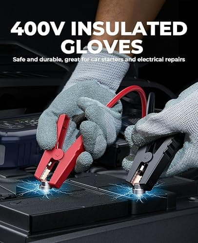 YaberAuto 9-in-1 Jump Starter with Air Compressor 4500A 150PSI Car Battery Jump Starter (9L Gas/8L Diesel), 12V Jump Box Car Battery Jumper Starter Portable Jumper Cables, 400V Insulated Gloves, Light thumbnail 4