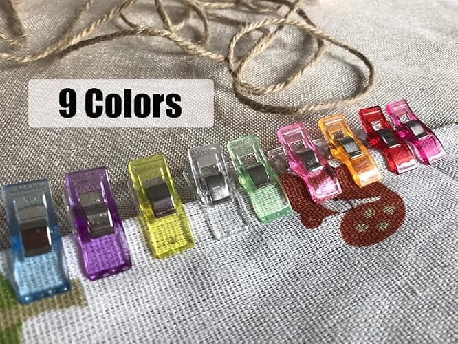 Sewing Clips,100 Pcs,Sewing Clips for Fabric,Fabric Clips for Sewing and Quilting,Quilting Clips for Binding,Sewing Accessories and Supplies(9 Colors) thumbnail 3