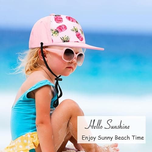 Kids Baseball Hat Visor, Toddler Boy Girl Sun Protection Hat Cotton Hats,Sun Hat for Baby Little Girls Boys Children thumbnail 3