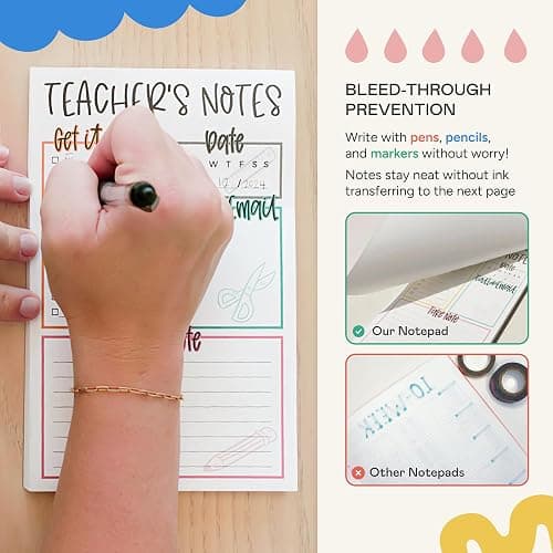 Tiny Expressions Teacher Notepad - Teacher To Do List Note Pad - Stationary Classroom Must Haves for Elementary and Middle School - Teacher Appreciation Gifts for Women thumbnail 6