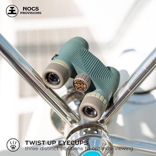 Nocs Provisions Standard Issue 8x25 Waterproof Binoculars, 8X Magnification, Bak4 Prism, Wide View Multi-Coated Lenses for Bird Watching, Hiking & Backpacking - Cypress Green II thumbnail 6
