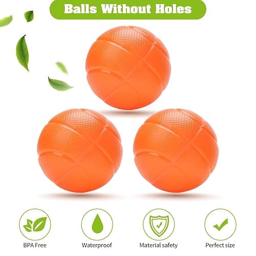 KSABVAIA Bath Toys - Bathtub Basketball Hoop for Kids Toddlers - Bath Toys Shower Toys for Kids Ages 4-8,Suction Cup Basketball Hoop & 3 No Hole Balls Set for Boys Girls - Small thumbnail 3