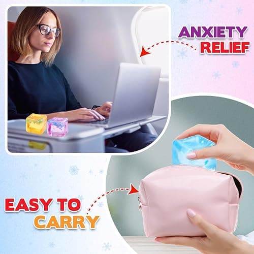 Chridark Ice Cube Fidget Toy for All Ages: 4 Pcs Sensory Squishy Fidget Toys, Square Stress Balls, Classroom Prizes, Anxiety Relief Stress Cube Gift for Kids Teens Adults thumbnail 7