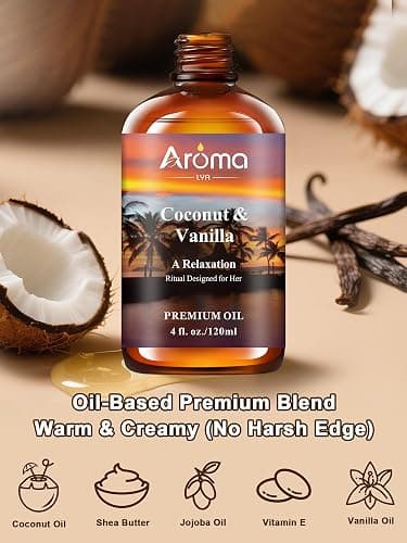 Coconut Vanilla Essential Oil 4fl.Oz - Essential Oils for Diffusers for Home & Aromatherapy - Vanilla Oil for Diffuser, Scented Oils for DIY Soap, Candle Making thumbnail 3