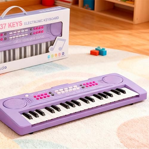 Keyboard Piano for Kids, BIGFUN 37 Keys Toddler Piano Multifunction Music Educational Instrument Toy, Electronic Kids Keyboard for 3-7 Year Old Girls and Boys (Purple) thumbnail 2