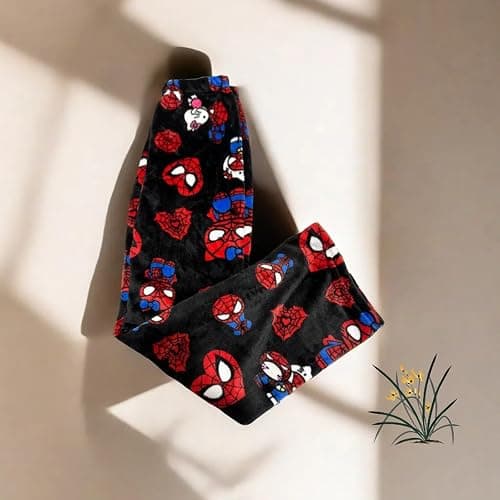Pyjama Hose Damen Pyjamahose Lang Flanell Schlafanzug Hosen Schlafanzughose Anime Cartoon Kawaii Kuschelig Weich Bequeme Warm Flauschig Y2k Casual Frauen Männer Schlafhose für Zuhause Lounge thumbnail 5