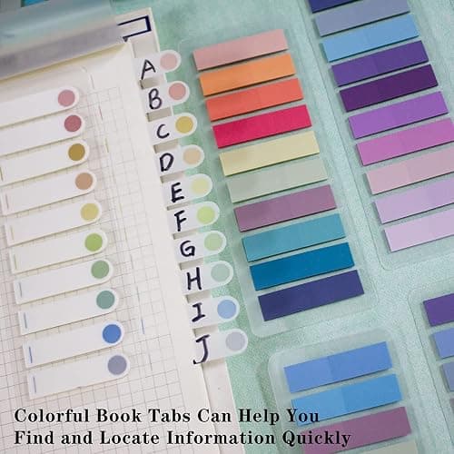 ELII Tabs 800Pcs Sticky Index Tabs Page Markers,Writable and Transparent Sticky Notes Page Tabs Book Markers Label Stickers Index Tabs for Page Marking Classify File (800 pcs Book tabs) thumbnail 4