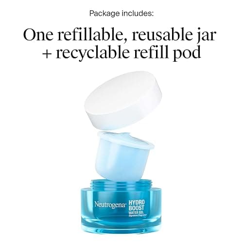 Neutrogena Hydro Boost Water Gel Face Moisturizer Starter Kit, includes Refillable Jar + Refill Pod, with Hyaluronic Acid for a Burst of Hydration & Dewy Skin, 1.7 oz Each thumbnail 2