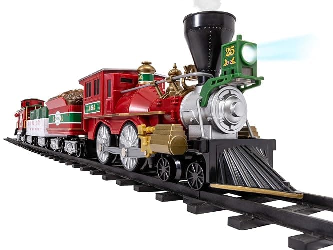 Lionel Battery-Operated North Pole Central Freight Toy Train Set with Bluetooth, Locomotive, Train Cars, & Track with Authentic Train Sounds, Lights, & Water Vapor Smoke Effects for Kids 4+ thumbnail 3