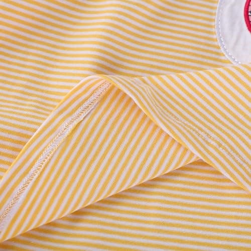 FreeLu Girls Cartoon Appliques Dress Cotton Summer Short Sleeve Dresses Casual Jersey Skirt thumbnail 6
