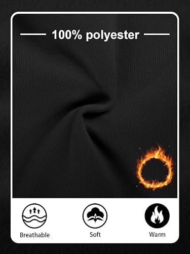 TAFLE Men's Fleece Sweatpants Warm Winter Pants Athletic Drawstring Jogger Pants with Pockets thumbnail 5
