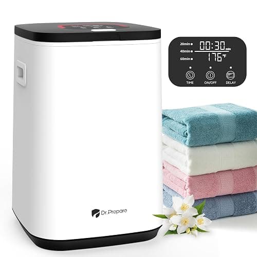 DR.PREPARE 23L Towel Warmer for Bathroom, Luxury Towel Warmer Bucket with LED Display, 3 Timer Settings, Auto Shut Off, Child Safety Lock, 4 Hooks, Large Warmer for 3 Towels, Bathrobes, Blankets, PJ's - Image 1