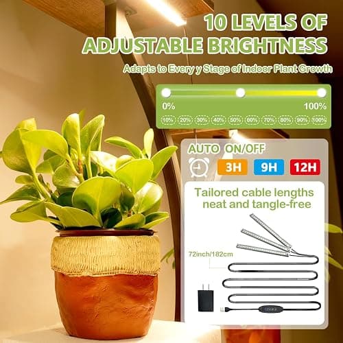 Nevsokio Indoor Plant Stand With Grow Lights 63 Inch Tall Plant Shelf for Small Medium Plant 6-Tier Metal Corner Flower Stand Sturdy Plant Rack for Home Decor thumbnail 5