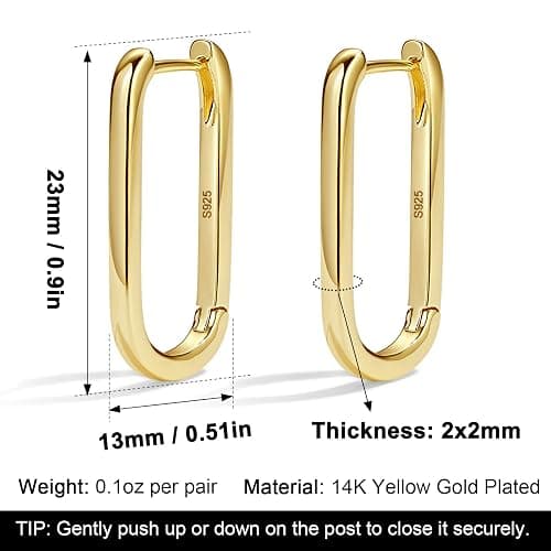 Me&Hz Gold Huggie Earrings Small Huggie Hoop Earrings for Women 14K Gold Plated Hypoallergenic Cubic Zirconia Huggies Mini Silver Hoop Earring for Women thumbnail 2