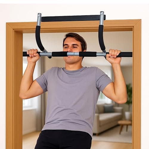 ZENO Pull Up Bar | Pull Up Bar for Doorway | Chin Up Bar with Padded Handles | Door Mounted Bar for Pull Ups | No Drilling Required thumbnail 9
