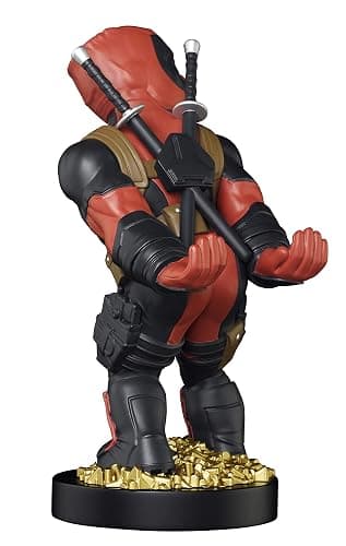 Exquisite Gaming: Marvel: Deadpool Rear View - Original Mobile Phone & Gaming Controller Holder, Device Stand, Cable Guys, Licensed Figure Red thumbnail 2