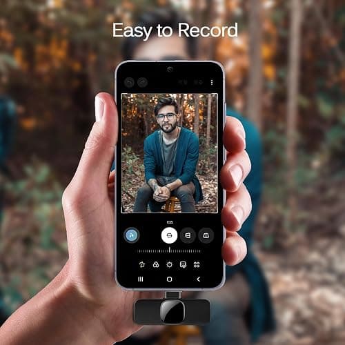 Professional Wireless Lavalier Lapel Microphone for iPhone, iPad, mini Video Recording Mic forInterview Video Podcast Vlog YouTube&Livestream, Noise Reduction, Plug &Play thumbnail 2