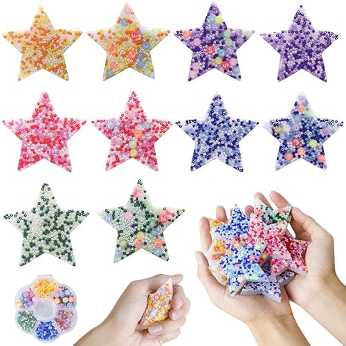 10-Piece Picky Pad, Skin Picking Fidget Toys with DIY Bracelet Picking Pad (Includes Divided Container) – Sensory Fidget Pads for Relieving Anxiety & Dermatillomania, Suitable for Kids & Adults