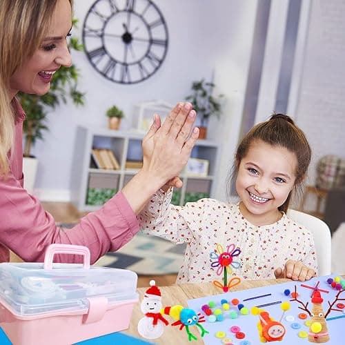 Itopstar 3000 Kids Arts and Crafts Supplies for Kids Crafting Supply in 3 Layered Plastic Art Box All in One Ages 8 9 10 11 & 12 Year Old Girls & Boys Crafting Supply Set thumbnail 8