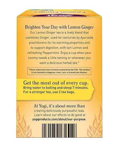 Yogi Tea Lemon Ginger Tea Bags, 16 ct thumbnail 4