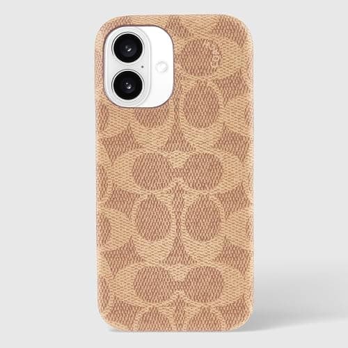 Coach Signature Canvas Slim Wrap iPhone 16 Case - Designer Phone Case - Signature Tan thumbnail 8