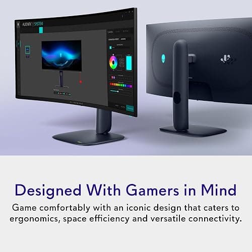 Alienware 34 240Hz QD-OLED Curved Gaming Monitor - AW3425DW - 34.2-inch WQHD (3440 x 1440) 0.03ms Display, 1800R Curve, AMD FreeSync Premium Pro, VESA AdaptiveSync, DisplayHDR TrueBlack 400 thumbnail 3