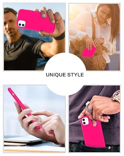 BENTOBEN for iPhone 11 Case, Case iPhone 11 Soft Silicone Gel Rubber Shockproof Bumper Full-Body Protective Anti-Slip Slim Flexible Women Girls Phone Case for iPhone 11 6.1" 2019, Hot Pink thumbnail 7