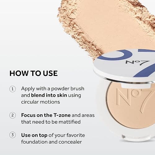 No7 Lift & Luminate Triple Action Face Powder, Light, 10g | Pressed Setting Powder for Makeup, Reduces Appearance of Fine Lines, Enhances Glow, Compact thumbnail 4