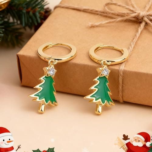 Sonateomber Fall Maple Leaf Dangle Drop Small Gold Hoop Earrings for Women, Cute Sparkly Orange Cubic Zirconia Rhinestone Autumn Thanksgiving Holiday Accessories Jewelry Gift thumbnail 5