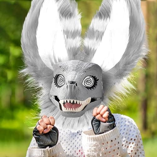 Seenelling 13 Pcs DIY Dino Mask Kit Hard Plastic Dinosaur Mask Furry Therian Dino Costume Kit Animal Dinosaur Party Costume thumbnail 6