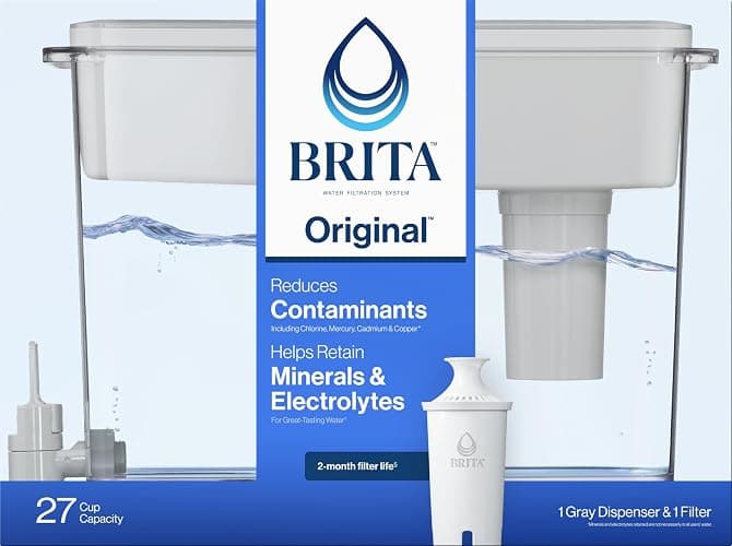 Brita 27 Cup Filter Dispenser, Reduces Chlorine taste and odour from Tap Water, Filters 151 Litres, UltraMax, Grey thumbnail 3
