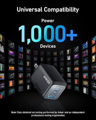 Anker Prime 67W USB C Charger, Anker GaN Wall Charger, 3-Port Compact Fast PPS Charger, For MacBook Pro/Air, Pixelbook, iPad Pro, iPhone 17/16/Pro, Galaxy S23/S22, Note20, Pixel, Apple Watch, and More thumbnail 6
