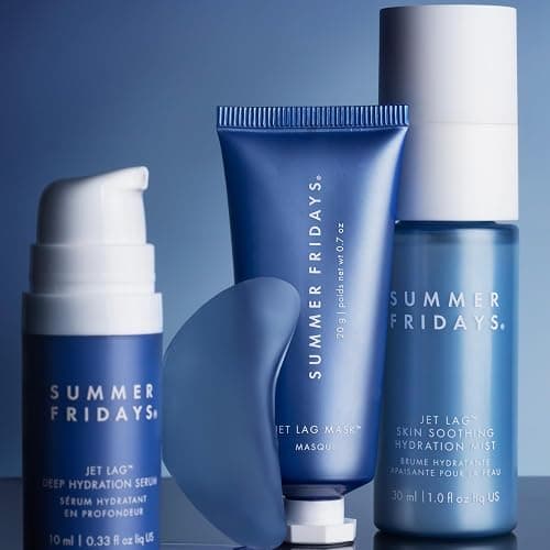 Summer Fridays Jet Lag™ Essentials - Mini Hydrating Skin Care Set With Jet Lag™ Mask, Eye Patches, Deep Hydration Face Serum & Hydration Mist - Travel Size Skincare Kit & Gift Set (4 Count) | Includes Jet Lag Face Mask, Under Eye Patches, Deep Hydration Face Serum & Mist, Travel Size Skin Care Kit & Gift Set thumbnail 2