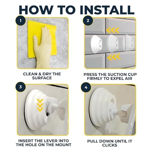 HONEYBULL Fogless Shower Mirror with Suction Mount & Swivel – Anti-Fog Acrylic Bathroom Mirror for Shaving – Built-in Razor Holder, Easy Install, Home Shower Accessory (White) thumbnail 7