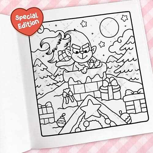 Cozy Christmas: Coloring Book for Adults and Kids (Cozy Spaces Coloring) thumbnail 5