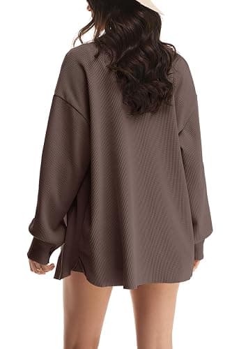 Nirovien Womens Waffle Knit Shacket Oversized Button Down Shirt Jacket Lightweight Spring Outfits Clothes thumbnail 6
