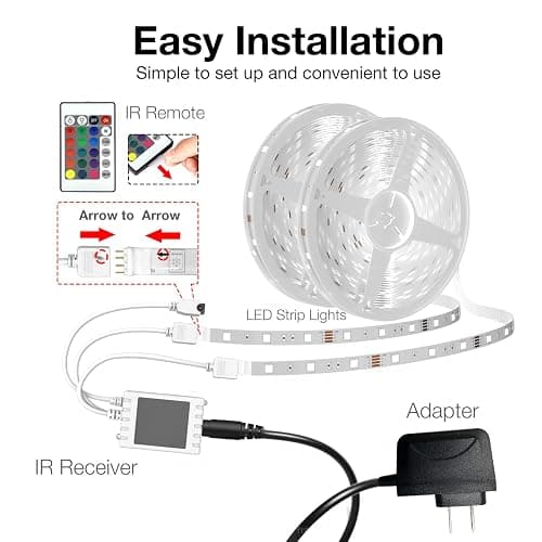 DAYBETTER Smart WiFi Led Lights 100ft, Tuya App Controlled Led Strip Lights, Work with Alexa and Google Assistant, Timer Schedule, Color Changing Led Lights for Bedroom Party Kitchen thumbnail 7