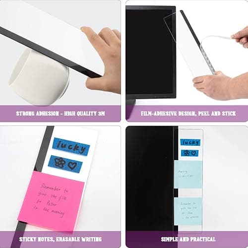 MDOZQ Office Desk Accessories 2pcs Computer Monitor Memo Board Message Board Supplies for Women Men Sticky Note Holder Home Desktop Decor thumbnail 4
