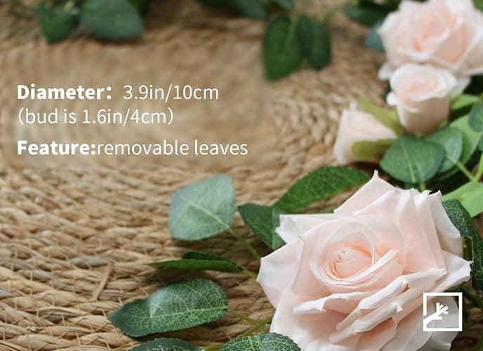 ZIFTY 5Pcs 34FT Flower Garland Pink Artificial Rose Vine Wedding Home Decor | Faux Silk Floral Vine Hanging Decor Flower Garland for Wedding Arch Party Backdrop Garden Wall Home Bridal Shower Decoration thumbnail 4