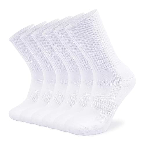 SOX TOWN Unisex Cushioned Crew Training Athletic Socks Men & Women with Combed Cotton Moisture Wicking Breathable Performance - Image 1