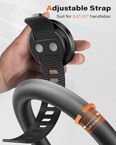 A2C Gym Fitness Phone Mount for MagSafe - 17 N54 Strong Magnets Stable and Secure Phone Mount with Adjustable Strap, 3-in-1 Mount for Gym Equipment, Stroller, Treadmill, Peloton Exercise Bikes thumbnail 7