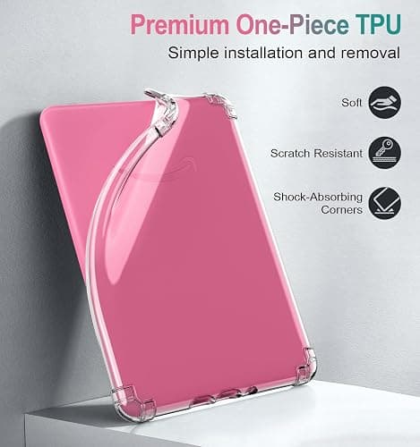 MoKo Case for All-New 7" Kindle Paperwhite (12th Generation-2024) and Kindle Colorsoft Signature Edition 2024, Ultra Thin Clear Flexible Transparent TPU Skin Bumper Back Cover Shell, Clear thumbnail 4