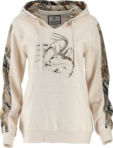 Legendary Whitetails Women's Camo Hoodie Pullover Comfy V-Neck Kangaroo Pocket Sweatshirt - Image 1