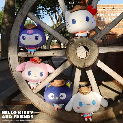 TeeTurtle Cloudheads Cowgirl Hello Kitty Plush - 8-Inch Amazon Exclusive Official Sanrio Stuffed Animal with Embroidered Details - Soft Cuddly Plush Toys for Kids, Teens, and Adults thumbnail 2