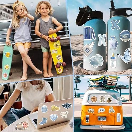 640PCS Aesthetic Stickers,VSCO Stickers Aesthetic for Water Bottles,Vinyl Waterproof Laptop Sticker,Skateboard Computer Phone Decals for Girls Teens thumbnail 5