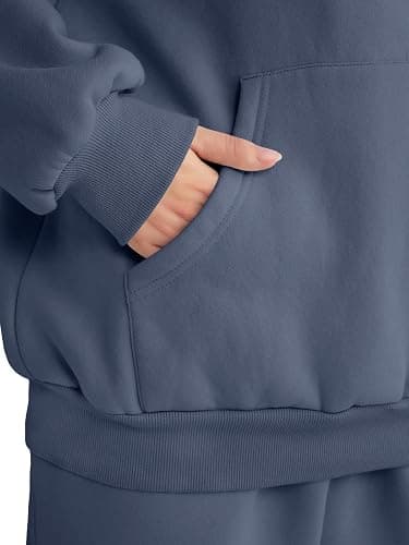 AUTOMET Womens 2 Piece Outfits Lounge Hoodie Sweatsuit Sets Plus Size Fall Fashion Clothes Airport Travel Pants Tracksuits thumbnail 6