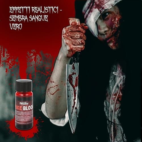 Festicy Authentic 0.50 fl oz Fake Blood I Realistic Halloween Make up I For Vampire Costumes I Washable Fake Blood for Halloween & Carnival I Ideal for Zombie & Vampire Makeup Kit thumbnail 4