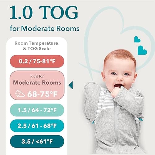 Love To Dream Swaddle UP, Gray, Newborn, 5-8.5 lbs., Dramatically better sleep, Allow baby to sleep in their preferred arms up position for self-soothing, snug fit calms startle reflex - Gray - Newborn (5-8.5 lbs) thumbnail 5