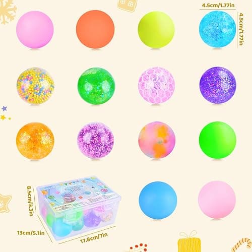Stress Balls Set, Squishy Stress Ball, 14 Pack Squeeze Ball for Adults, Suqish Squishies Squeeze Balls for Adults Stress Relief, Anxiety Relief & Focus thumbnail 4
