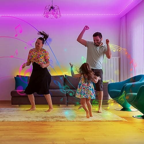 DAYBETTER Led Strip Lights 200 ft (4 Rolls of 50 ft) Ultra Long Smart Light Strips with App Voice Control Remote, RGB Music Sync Color Changing Lights for Bedroom, Kitchen, Party,Home Decoration thumbnail 3
